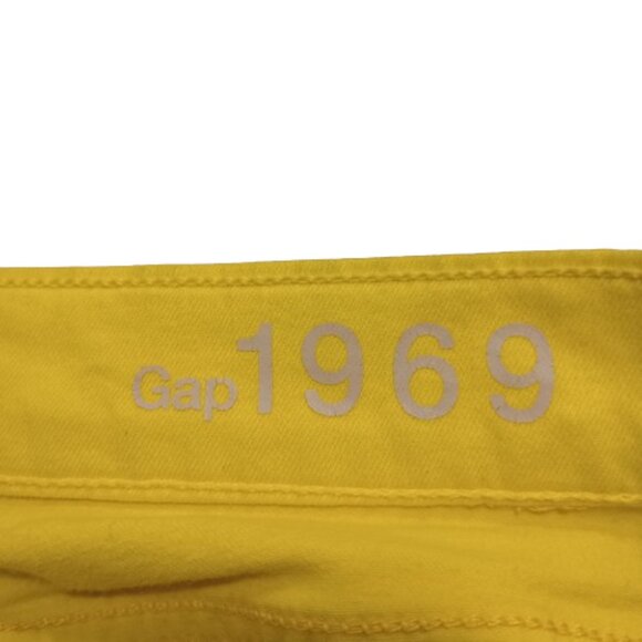 Gap 1969 Legging Jean Cropped Leggin Lemon Drop Size 0 - Picture 4 of 7